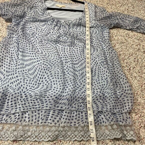 Prontomoda Giusy Printed Italian Silk Tunic Blouse Womens Size Medium - Picture 5 of 6